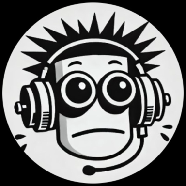 Podyglot app icon: a cartoon face wearing headphones